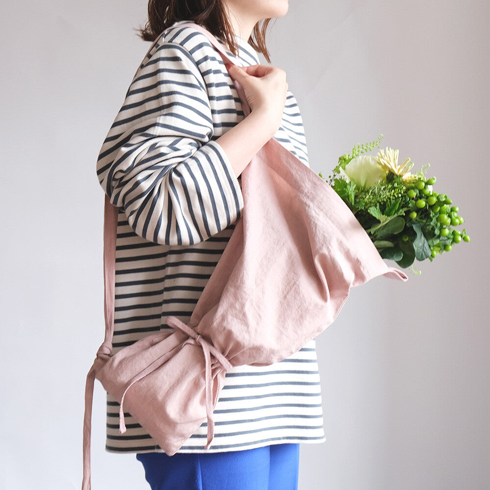 コットンツイルの2WAYフラワーバッグ