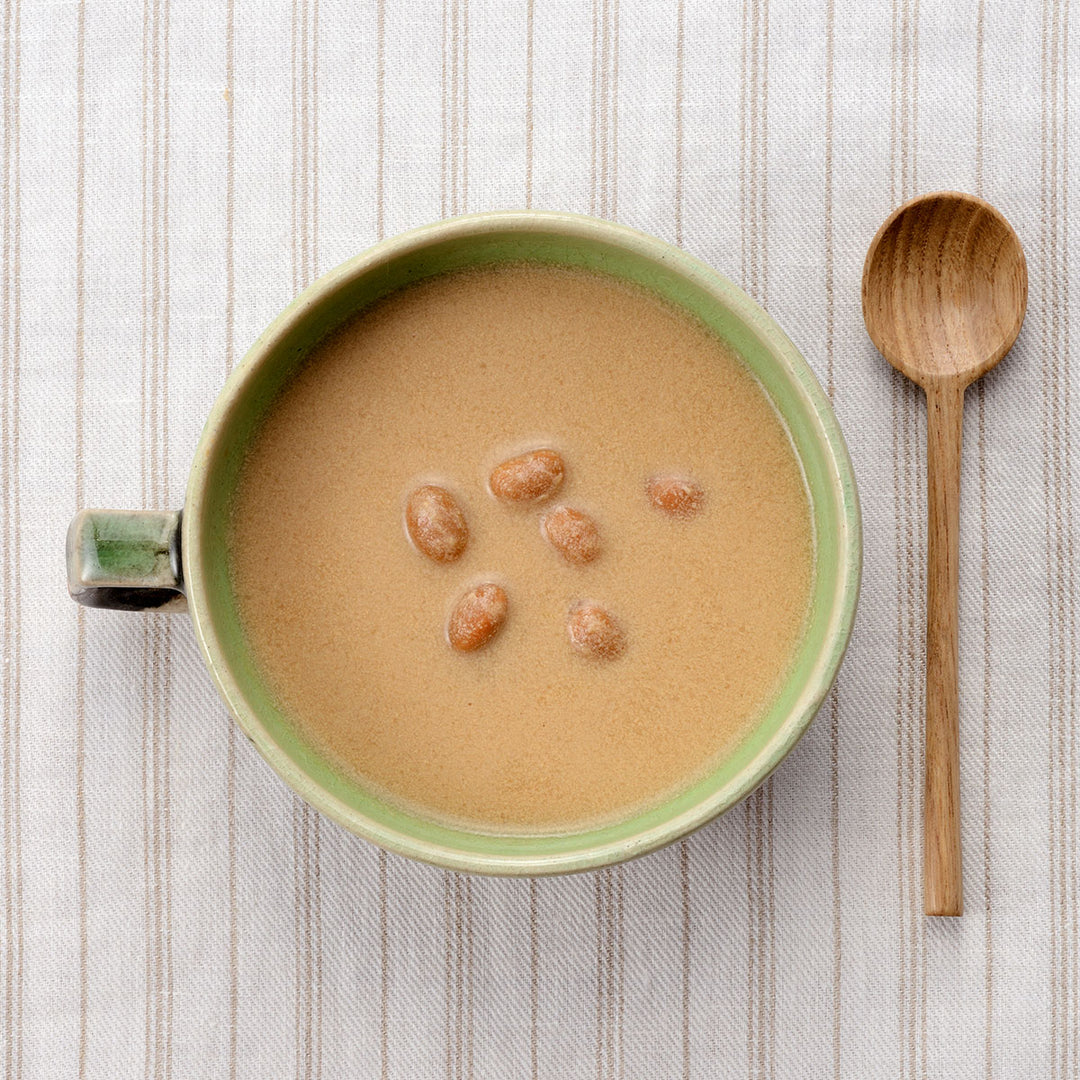 長いもと津軽りんご(大豆入り) - 青森野菜の豆乳スープ