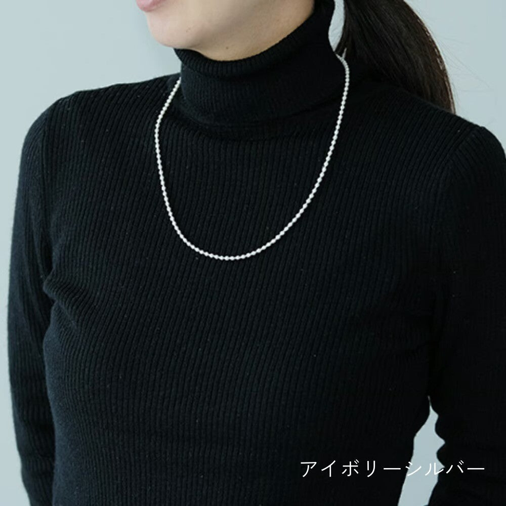 糸でできたアクセサリー マイクロスフィアネックレス 55cm