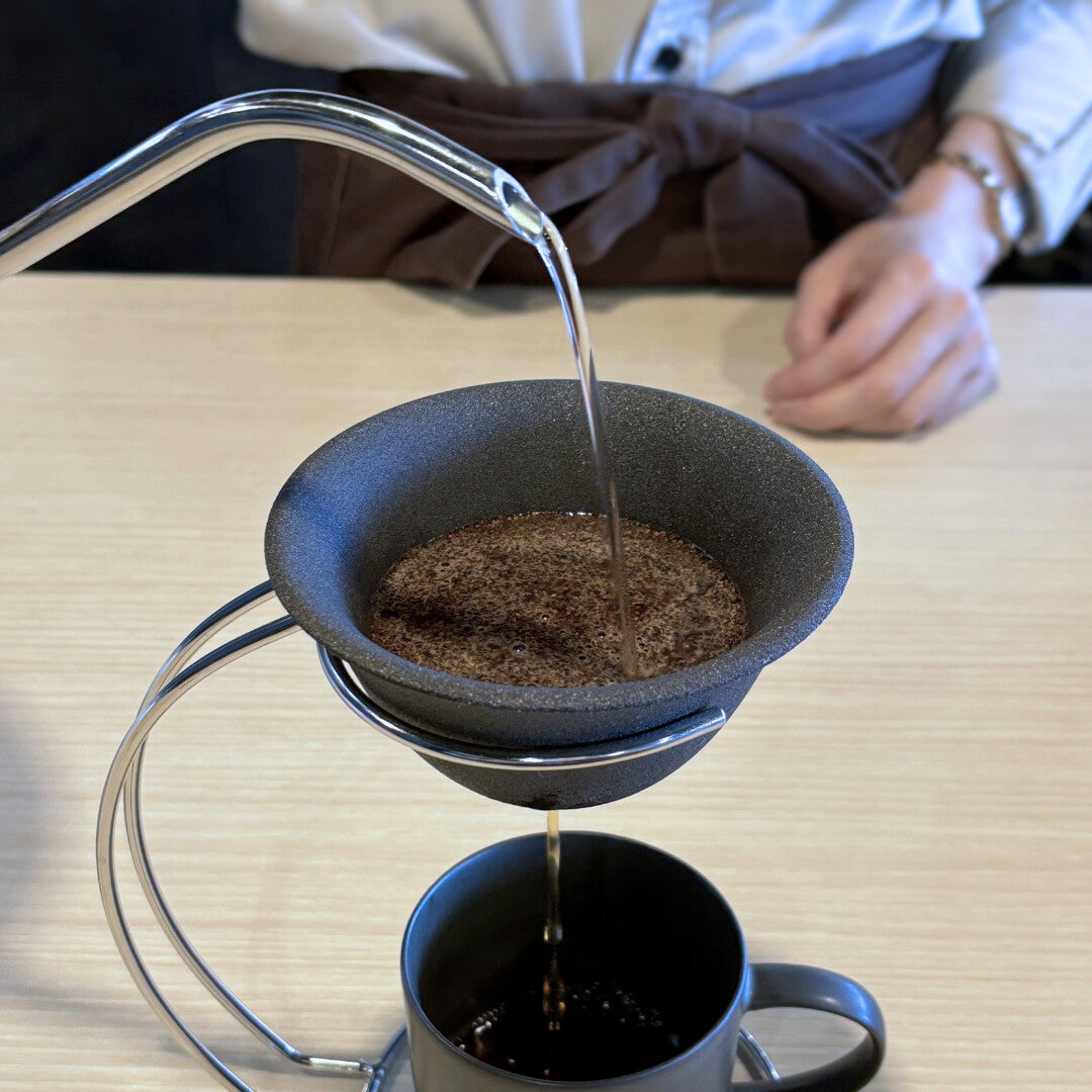 繰り返し使えるセラミックコーヒーフィルター ステンレススタンド