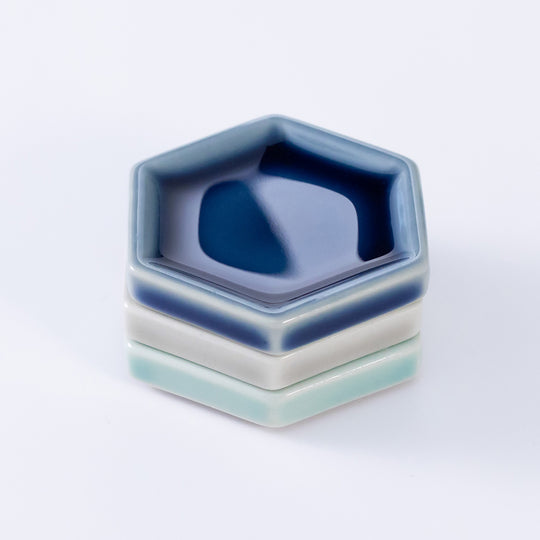 【美濃焼】六角形の豆皿