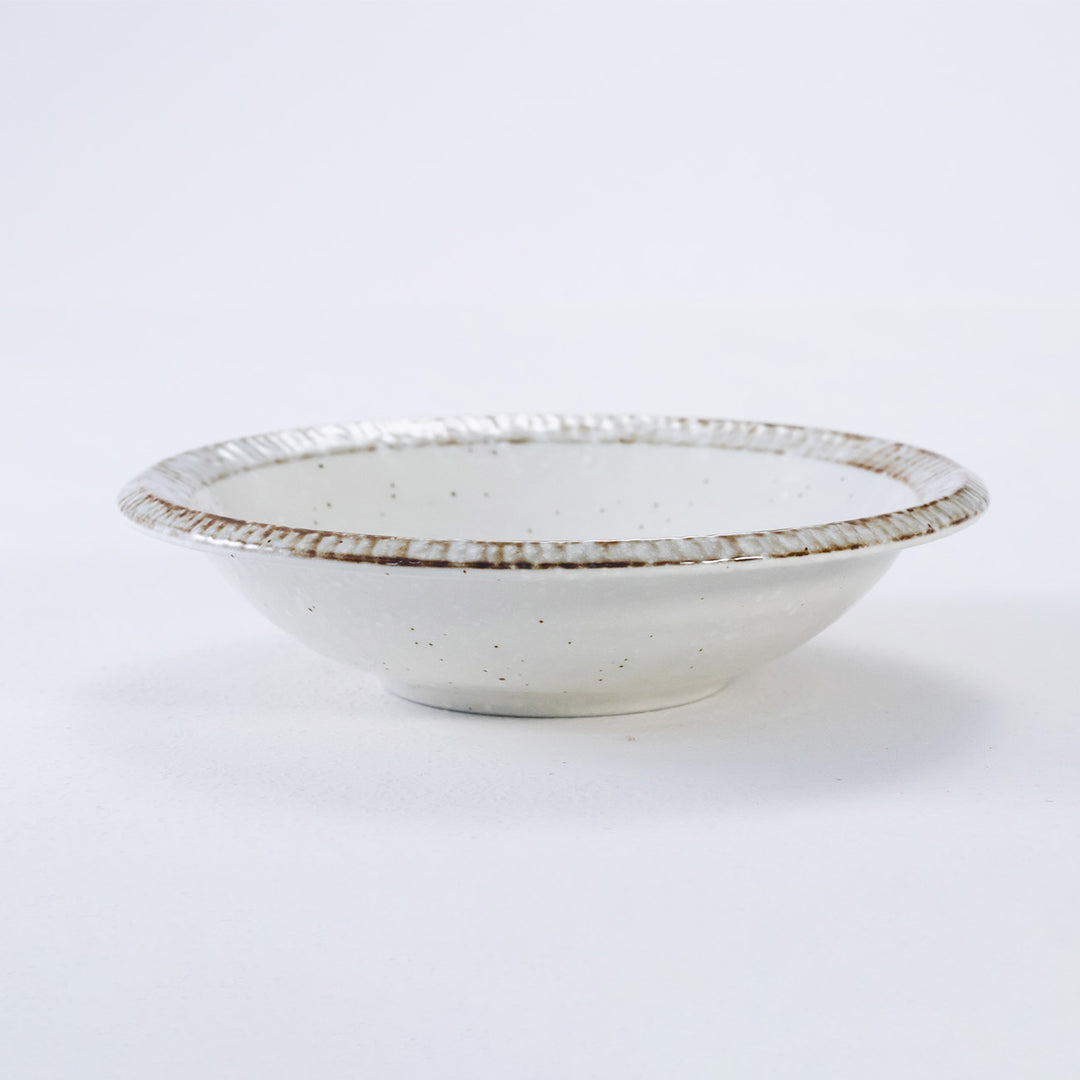【美濃焼】渕錆粉引 カフェ風サラダボウル