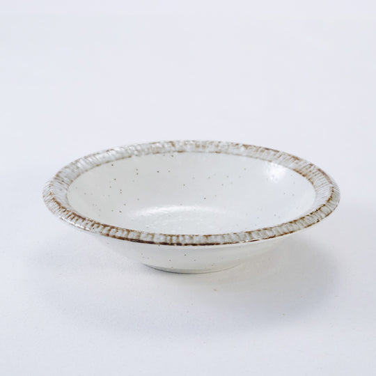 【美濃焼】渕錆粉引 カフェ風サラダボウル